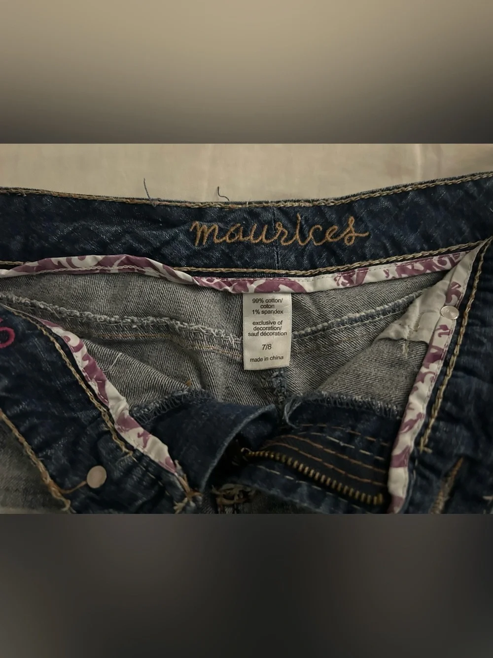 Maurices Faded Blue Denim Shorts